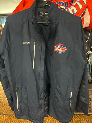Blue Boston Jr.Rangers Men's Large Bauer Jacket (Used)