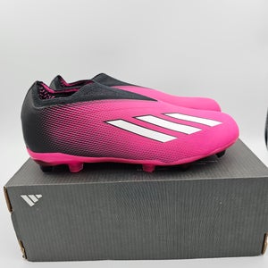 Adidas X Speedportal+ FG J GZ5120 Unisex Kid's Black/Pink Soccer Cleats SZ 3