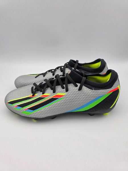 Adidas X Speedportal.3 FG 'Silver Metallic Black' Soccer Cleats Men's Size 9.5