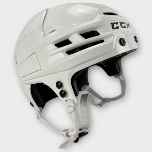 Pro Stock Used Medium White CCM Super Tacks Helmet