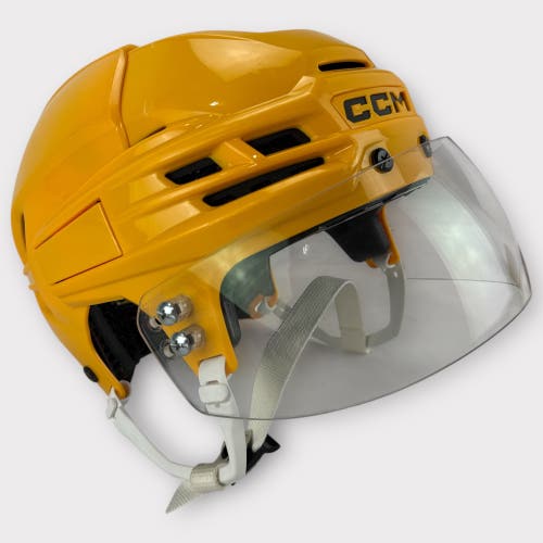 Pro Stock Used Medium Yellow CCM Super Tacks Helmet