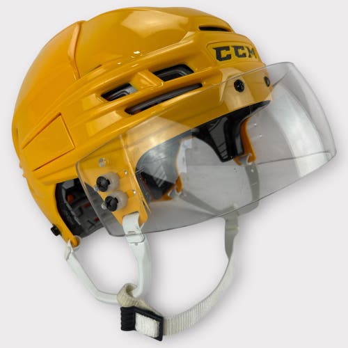 Pro Stock Used Medium Yellow CCM Tacks 910 Helmet