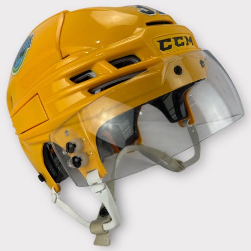 Pro Stock Used Large Yellow CCM Tacks 910 Helmet