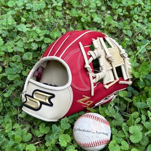 SSK Z9 Maestro 11.5” Red/Blonde Spiral I Web Infield Baseball Glove