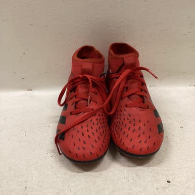 Used Adidas Soccer Cleats Red And Black Junior 02.5 11725-S000490705