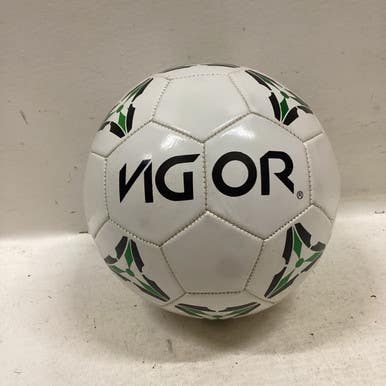 Used VIGOR SOCCER BALL All Size Soccer Ball White And Green 5 11725-S000490775