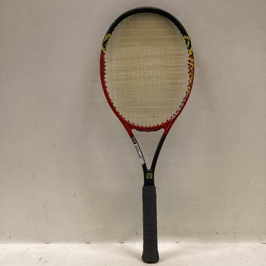 Used Wilson HYPER CARBON PRO STAFF Adult Tennis Racquet Red 4 1/2" 11725-S000490882