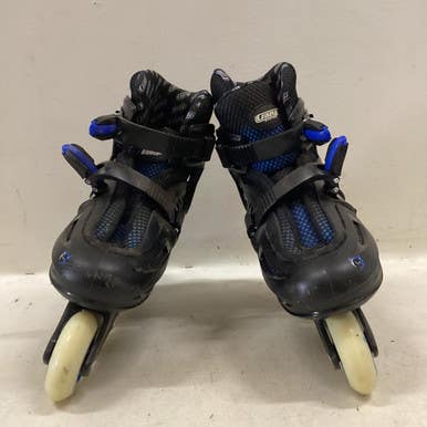 Used CRAZY 148 SZ 5-8 Senior Rec Fitness Skates Royal Blue Adjustable 11725-S000491003