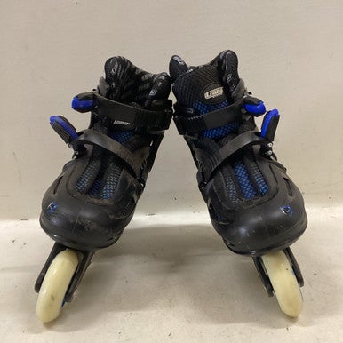 Used CRAZY 148 SZ 5-8 Senior Rec Fitness Skates Royal Blue Adjustable 11725-S000491003