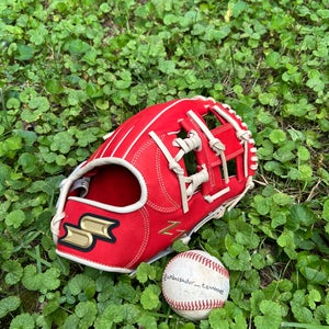 SSK Z9 Maestro 11.5” Red/Camel Spiral I Web Infield Baseball Glove