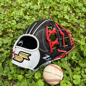 SSK Z9 Maestro 11.75” Black/Red/White Spiral I Web Infield Baseball Glove