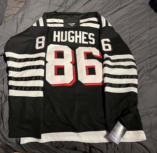 NEW Jack Hughes New Jersey Devils Hockey Jersey Size 52 - Large