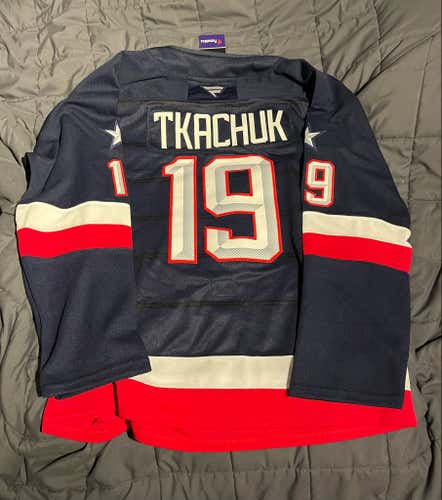 NEW Matthew Tkachuk Team USA Hockey Jersey Size 52 - Large