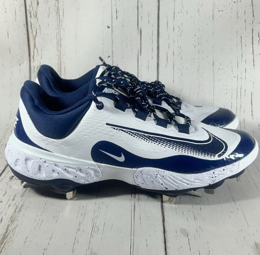 Nike Alpha Huarache Elite 4 Low Metal Baseball Cleats Blue Men's 8.5 FD2745-107