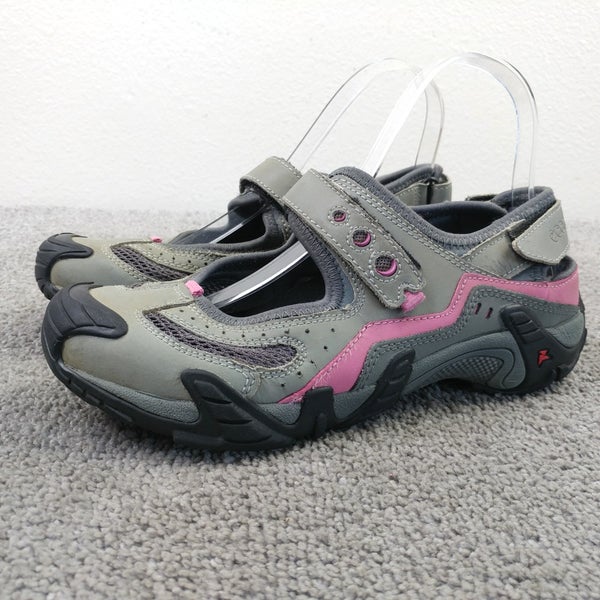 ECCO Receptor  Mary Jane Flat Strap Sandals Womens Size 38 EU Shoes Gray Purple