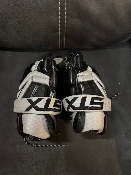 Used STX CLASH Lacrosse Gloves Mens Black 12"