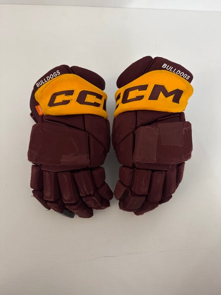 Used Maroon/Gold Senior CCM HGPJSPP 14" Pro Stock Gloves