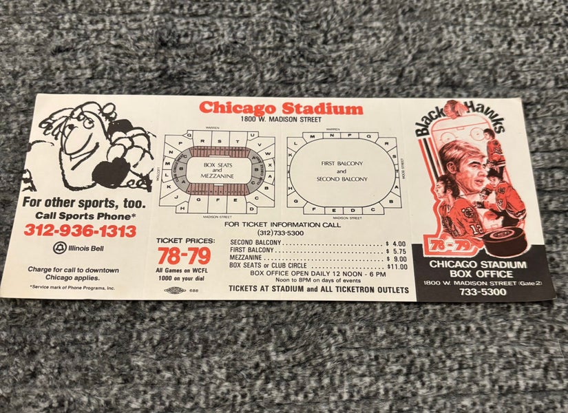 Chicago Blackhawks NHL Vintage 1978 1979 Pocket Schedule