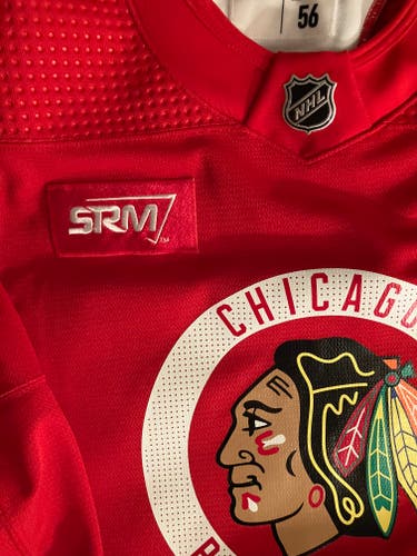 Adidas Chicago Blackhawks team issued practice jersey. MiC