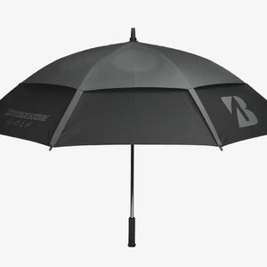NEW Bridgestone 62" Tour Gray/Black Dual Canopy Golf Umbrella