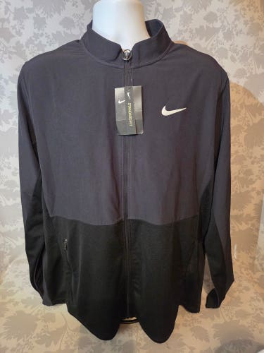 NWT Nike Court Men's HyperAdvantage Packable Tennis Jacket, Black, Large