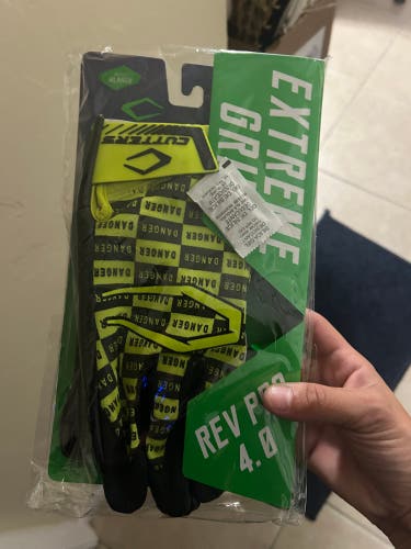 Rev pro 4.0 limited edition receiver football gloves Yellow Adult XL Gloves (New)