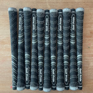 Black/Grey Golf Pride New Decade MCC Standard Grips - Set Of 11 (New)