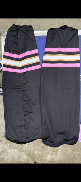 11 pair black & pink socks