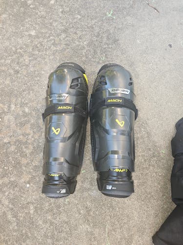 Senior Bauer Supreme Mach 15" Shin Pads (Used)