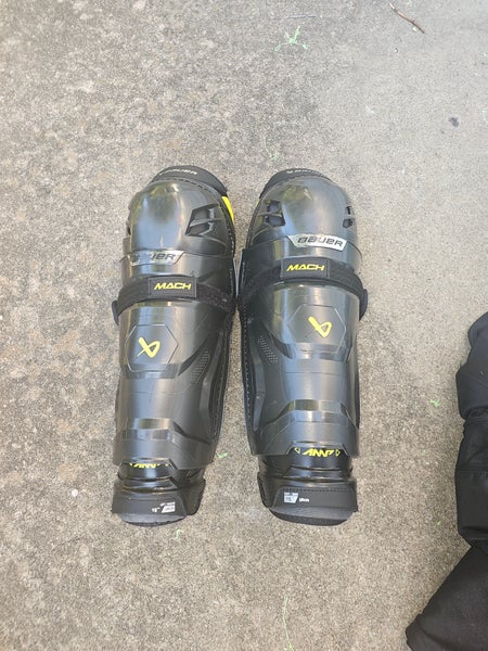 Senior Bauer Supreme Mach 15" Shin Pads (Used)