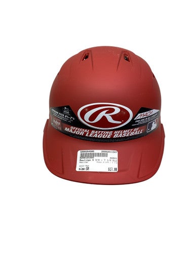 Used Rawlings 6 3/8 - 7 1/8 Batting Helmet No Mask Red SM 11347-S000254595