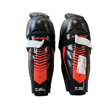 Used Bauer SHINGUARDS Youth Shin Guards Black 9" 11479-S000402808