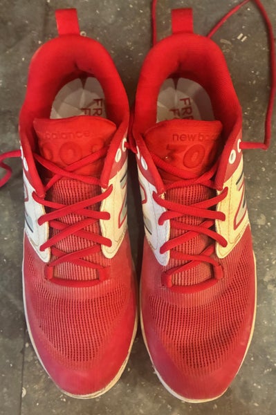 Red Men's Size M 9.0 (W 10.0) New Balance Low Top Metal (Used)