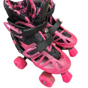 Used 4 WHEEL ADJ 12-2 Junior Roller Quad Skates Pink Adjustable 11833-S000165673