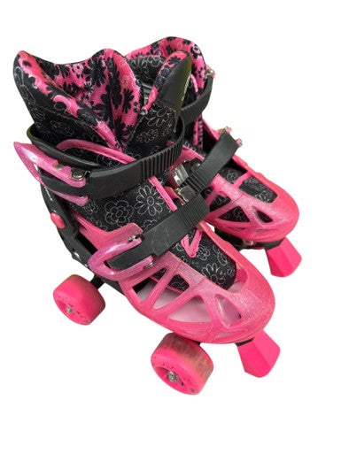 Used 4 WHEEL ADJ 12-2 Junior Roller Quad Skates Pink Adjustable 11833-S000165673