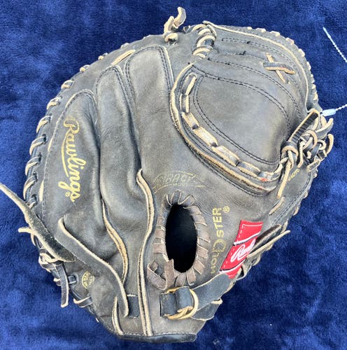 Black Rawlings RCM30 RH Catcher's Baseball Glove 34" (Used)