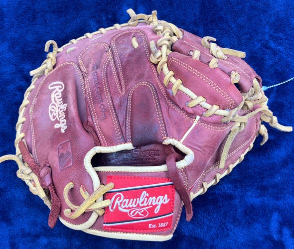 Red Adult Rawlings Sandlot RH Catcher's Baseball Glove 33" (Used)