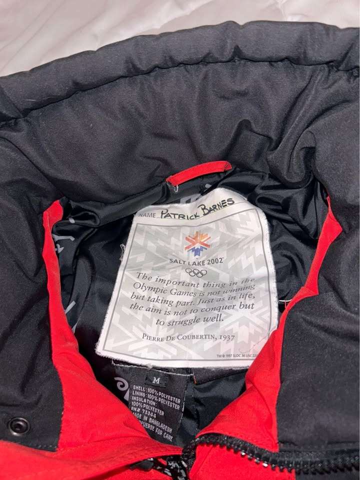 Gilet Olympique Vintage Salt Lake City 2002 - Homme, Taille L, Rouge, Marque Kingwhale