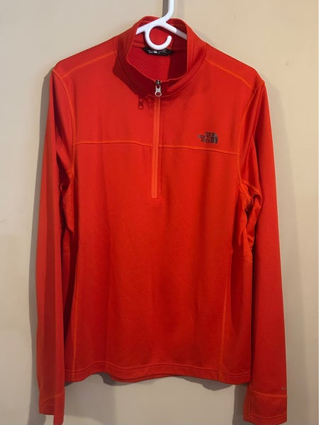 The North Face 1/4 Zip - Orange (Men's Large)
