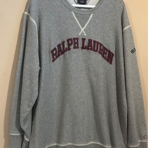 Vintage Polo Ralph Lauren Crewneck - Gray (Men's Large)