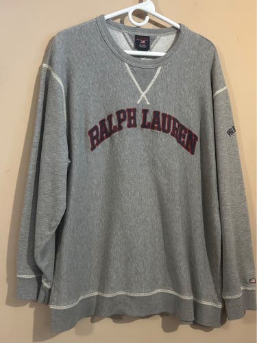 Vintage Polo Ralph Lauren Crewneck - Gray (Men's Large)