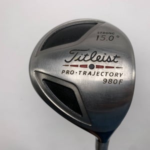 Titleist 980 F Strong Fairway Wood Strong 15* Speeder Stiff Graphite Mens RH