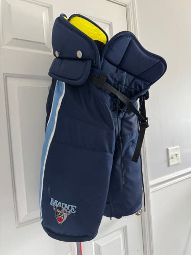 Senior Large Warrior Franchise Hockey Pants University of Maine Black Bears Pro Stock (Used)