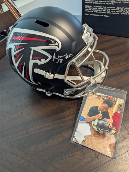 Atlanta Falcons Ridell Speed Replica Helmet Russell Gage Autographed
