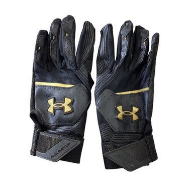 Used Under Armour BB/SB Batting Gloves Black SM 11760-S000081335