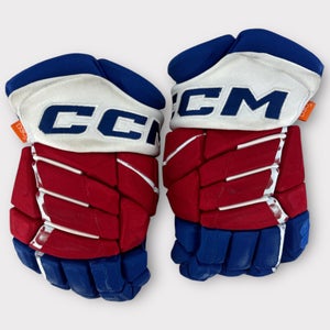 Pro Stock Used CCM JetSpeed 13” Rochester Americans Hockey Gloves