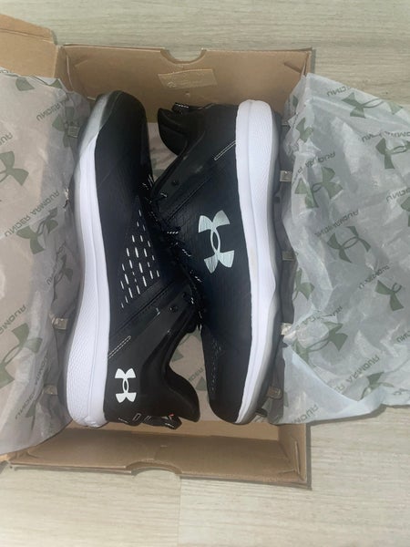 Black Men's Size M 12.0 (W 13.0) Adult Under Armour Metal Cleats (New)