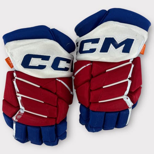 Pro Stock Used CCM JetSpeed 13” Rochester Americans Hockey Gloves