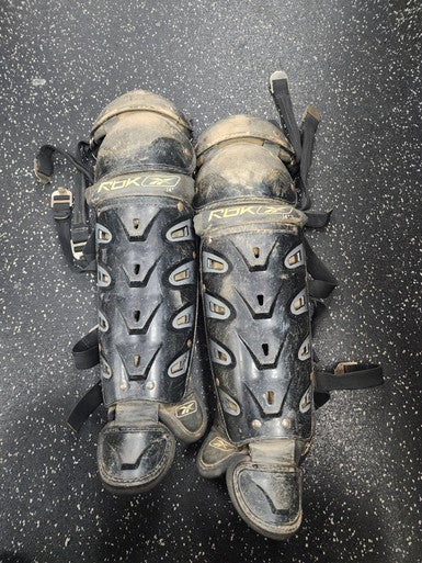 Used Reebok VR6000 Catchers Leg Guards Black Youth 11849-S000030765