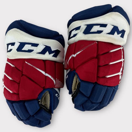 Pro Stock Used CCM JetSpeed 13” Rochester Americans Hockey Gloves